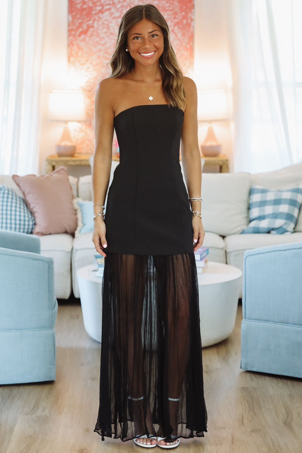 Sleek Intentions Maxi Dress - Black, Large | Hazel and Olive