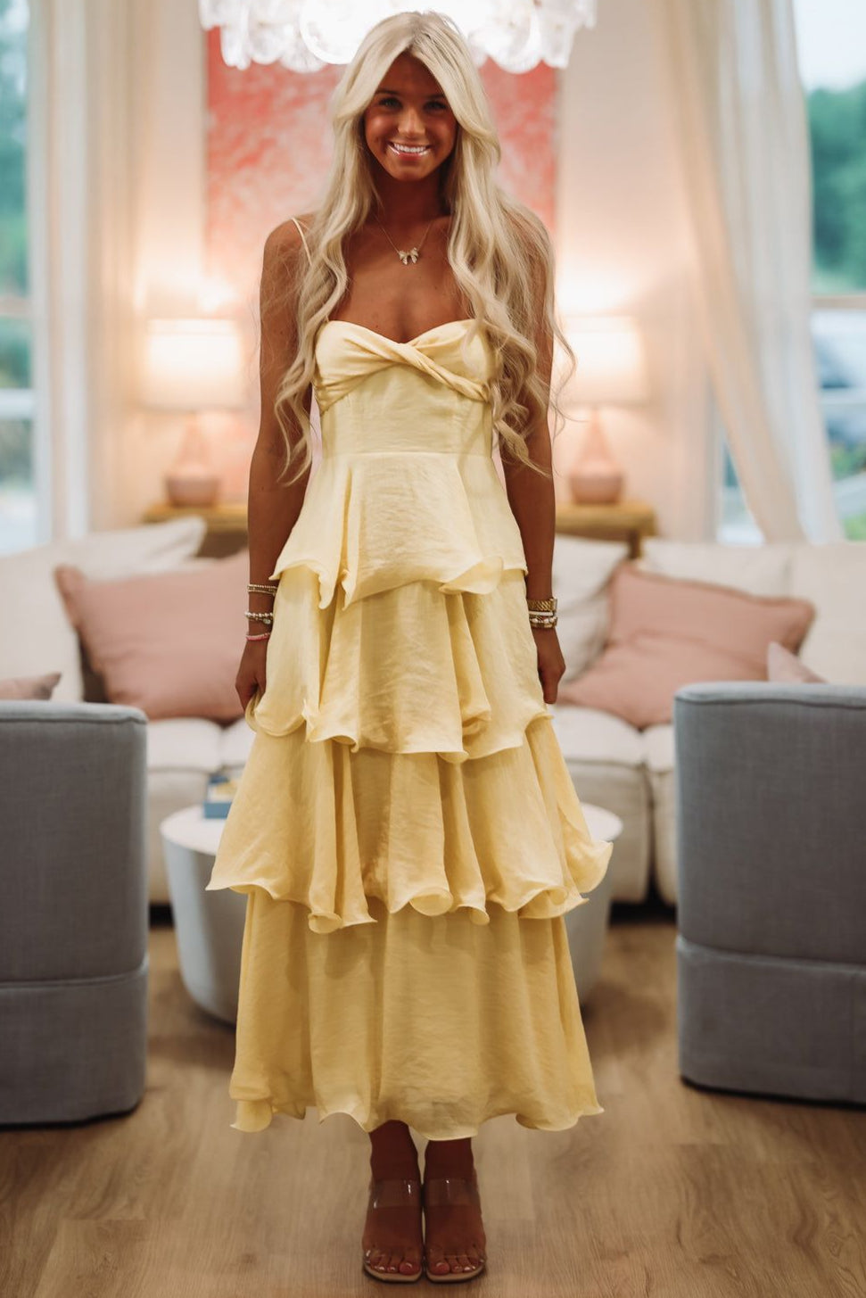 One More Dance Maxi Dress - Yellow - XS One More Dance Maxi Dress - Yellow - XS
