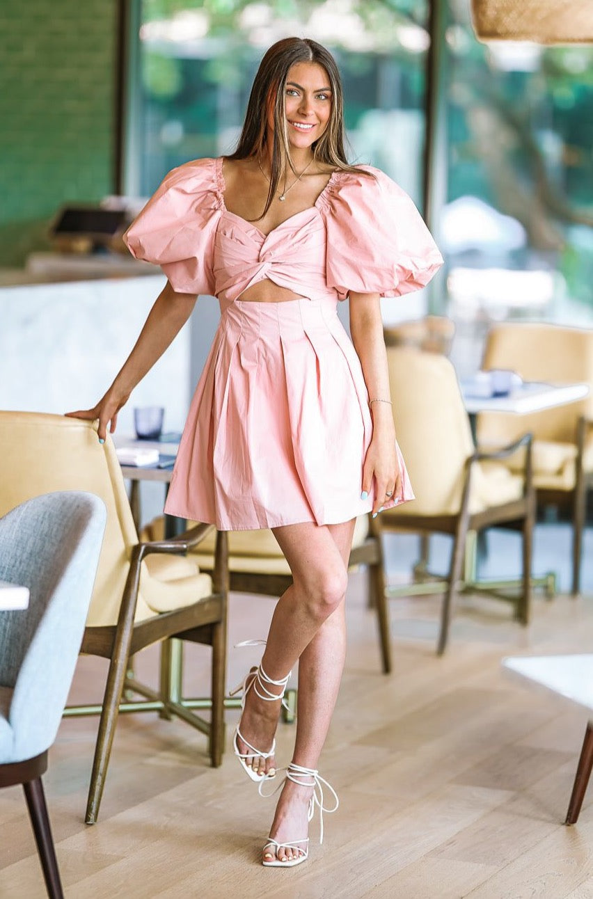 Find Your Golden Hour Mini Dress -Dusty Pink – Hazel Olive