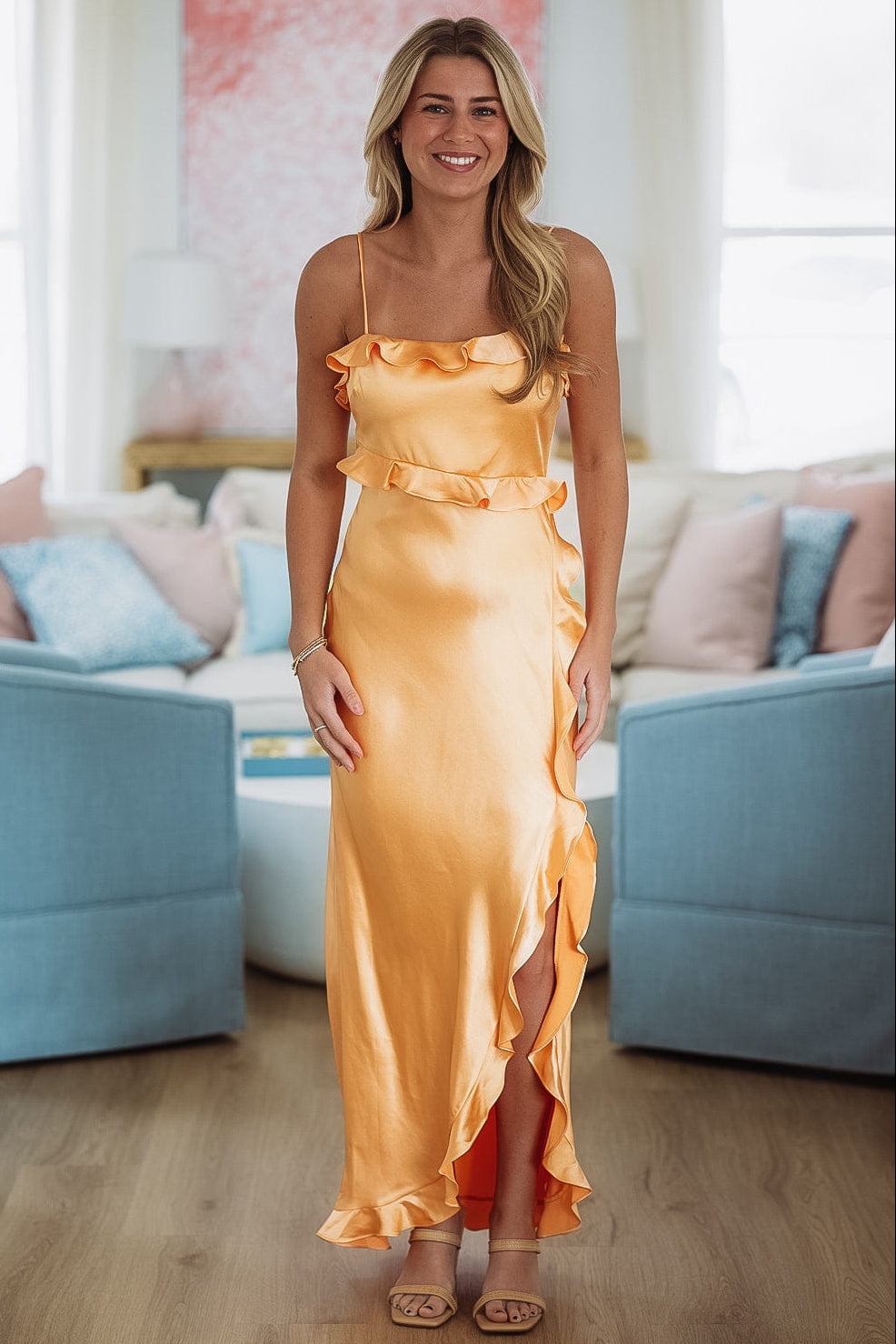 citrus maxi dress Citrus Ring Maxi Dress-Pink L