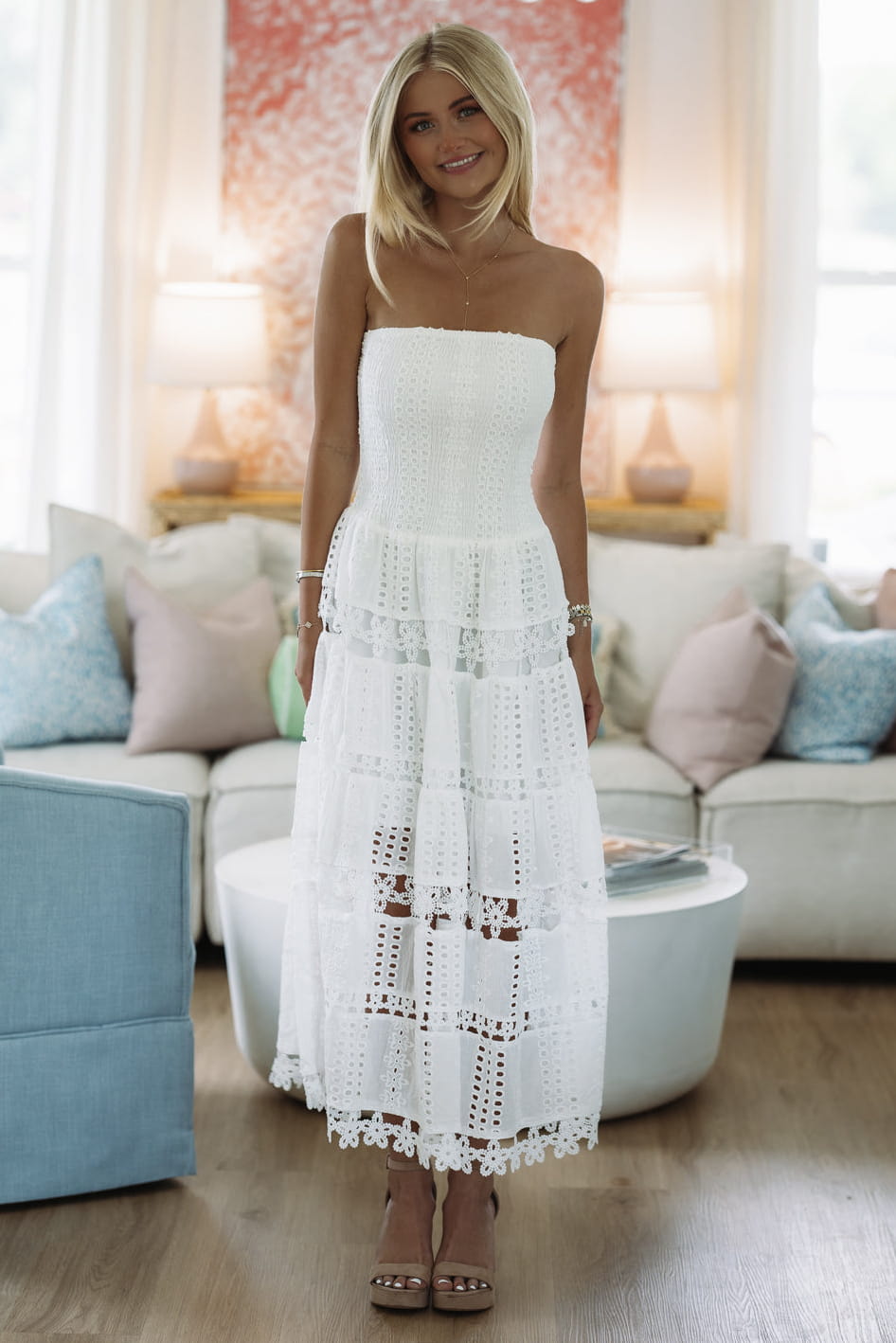 May I Have Your Attention Please Midi Dress - White May I Have Your Attention Please Midi Dress - White