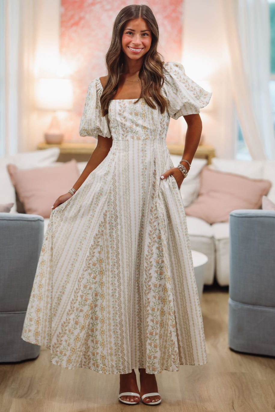 Peach of a Day Midi Dress