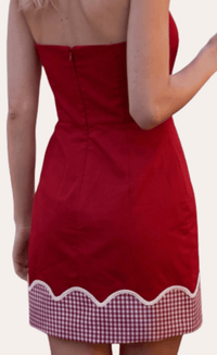 BID5447 Halftime Hottie Mini Dress - Crimson