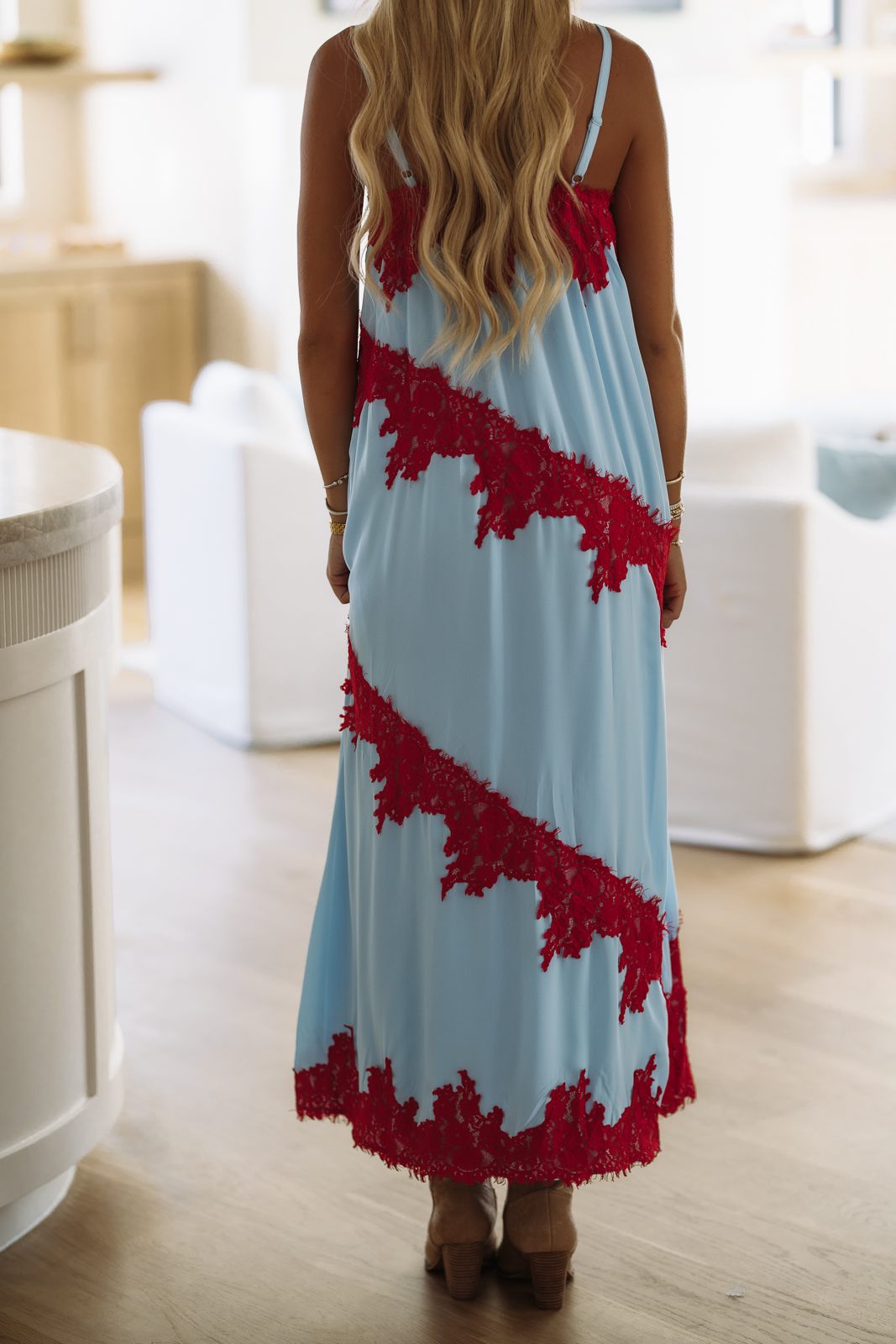 CD07409 Hold Me Close Maxi Dress - Blue