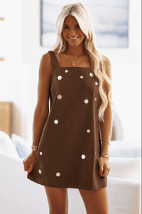 CD07446 Headliner Mini Dress - Chocolate Brown