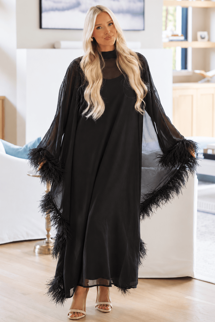 CD07509 Gala Glamour Maxi Dress - Black