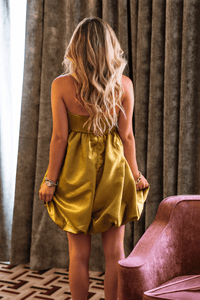 CD07652 Toast to the Spotlight Mini Dress - Chartreuse