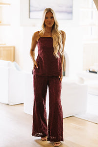 CT10167 Wine Country Top - Burgundy