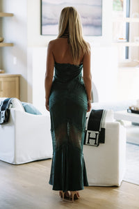 DI12258FO X Marks the Romance Maxi Dress - Forest Green