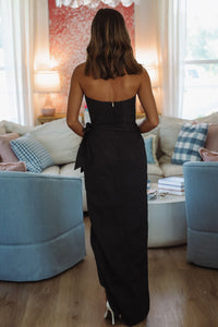 Wrap Me Up Fancy Midi Dress - Black-HAZEL & OLIVE 2308/59LDH-Small-