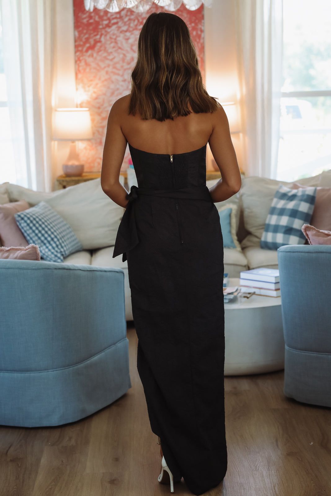 Wrap Me Up Fancy Midi Dress - Black-HAZEL & OLIVE 2308/59LDH-Small-