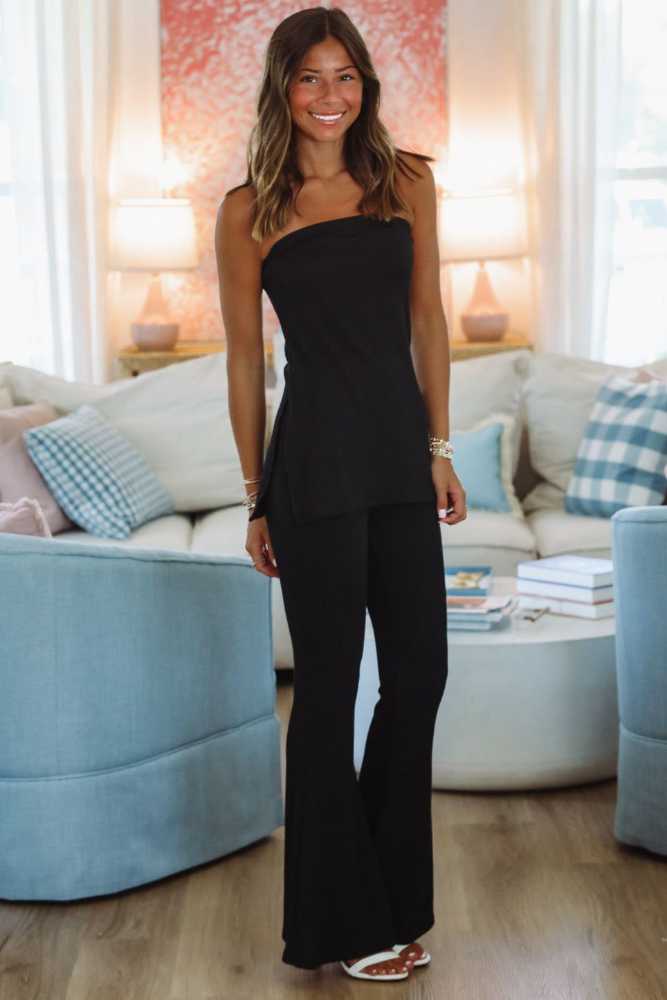 Chilly Top and Pant Set - Black-HAZEL & OLIVE 2331-Small-