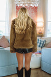 Hazel & Olive 2408/08LJH City Luxe Faux Fur Jacket - Brown