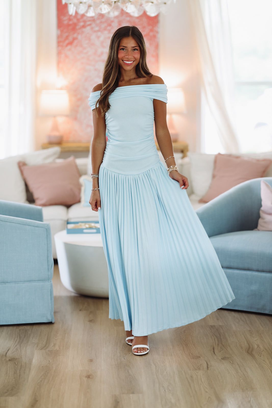 Laken Maxi Dress - Blue – Hazel & Olive