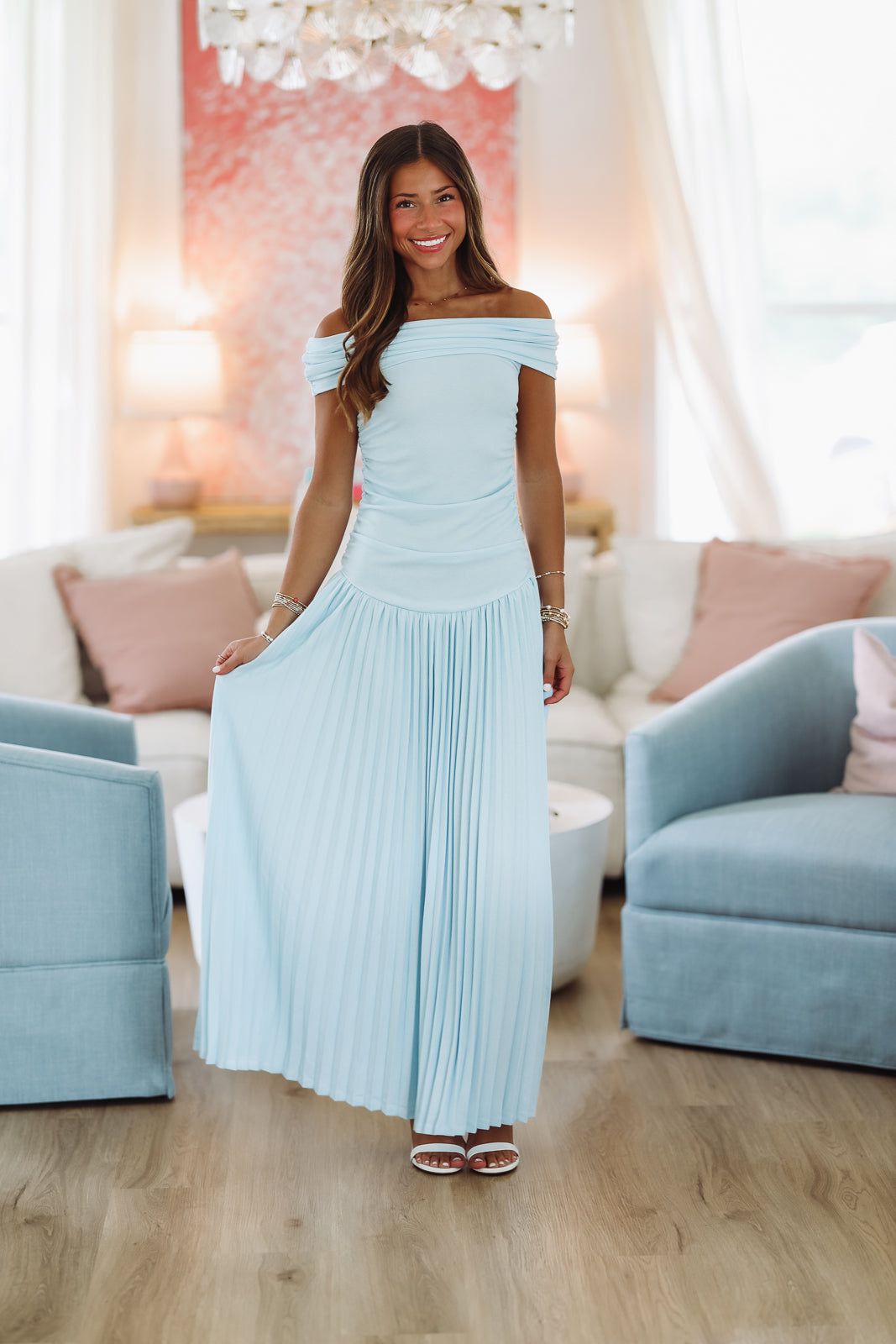 Laken Maxi Dress - Blue – Hazel & Olive