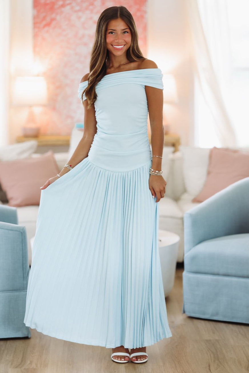 Laken Maxi Dress - Blue – Hazel & Olive