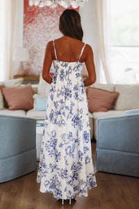 Midnight Stroll Maxi Dress - White and Blue-HAZEL & OLIVE 2500/960LDH-Small-