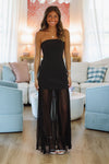 Hazel & Olive 2505/10LDY Sleek Intentions Maxi Dress - Black