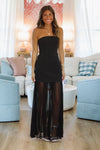 Hazel & Olive 2505/10LDY Sleek Intentions Maxi Dress - Black