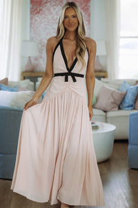 Hazel & Olive 2600/173LDA Lacey Romance Maxi Dress - Blush Pink