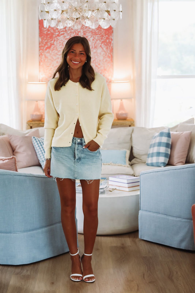 Pure Joy Cardigan - Yellow-Hazel & Olive 51Z25017-Small-