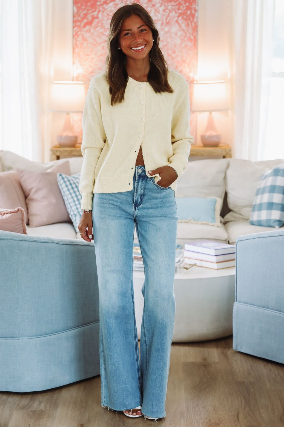 Pure Joy Cardigan - Yellow-Hazel & Olive 51Z25017-Small-