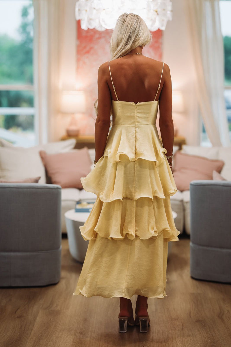 One More Dance Maxi Dress - Yellow-HAZEL & OLIVE 64275B03-XSmall-