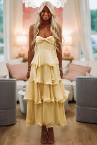 One More Dance Maxi Dress - Yellow-HAZEL & OLIVE 64275B03-XSmall-