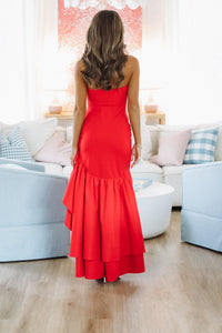 Hazel & Olive 64494WB05 Temptress Maxi Dress - Red