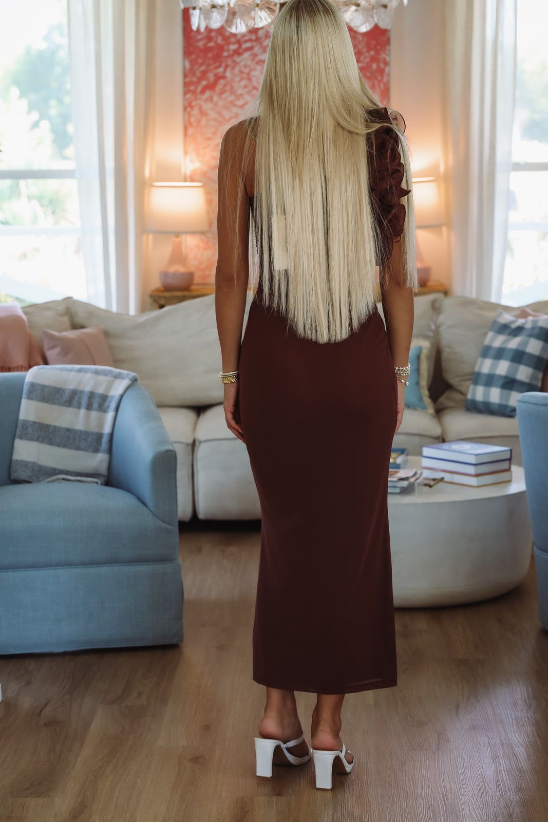 hazel brown dress Cover Shot Maxi Dress