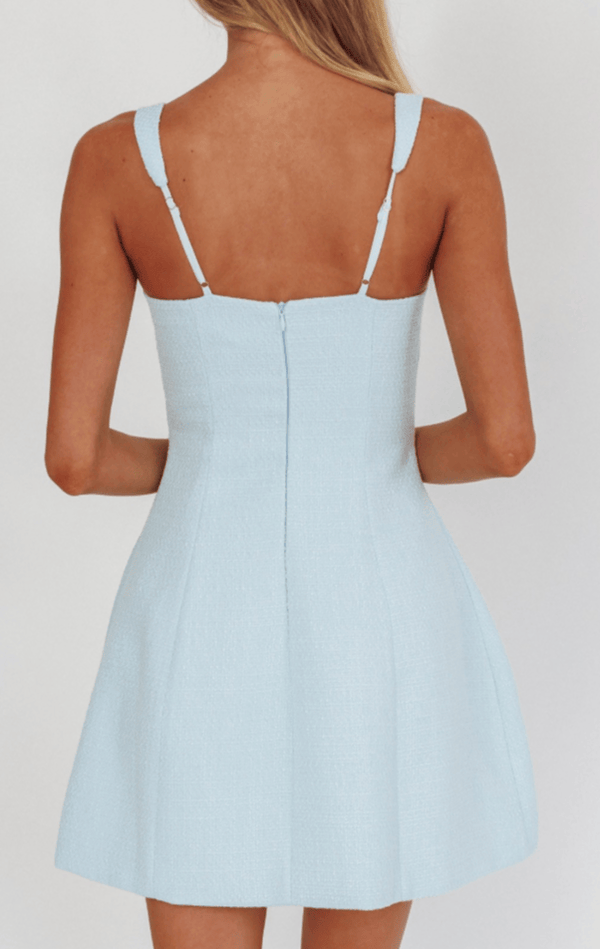 Echoed Devotion Mini Dress - Blue Hazel & Olive Echoed Devotion Mini Dress - Blue Hazel & Olive