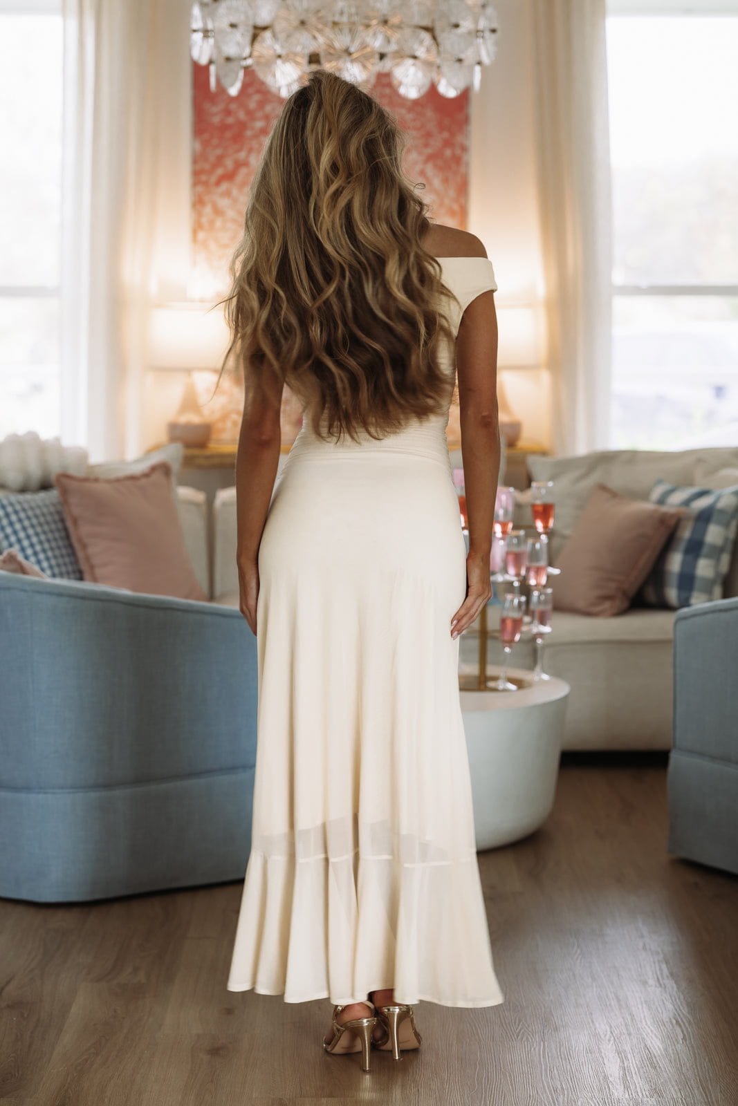 Hazel & Olive 64586D Rosaline Maxi Dress - Light Yellow