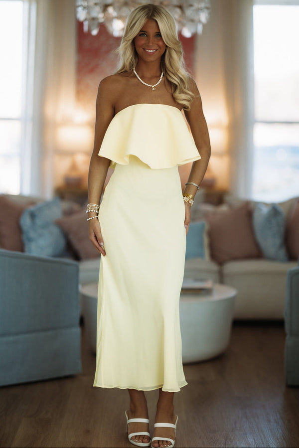 Hazel & Olive 64686J01 No Ordinary Love Maxi Dress - Yellow