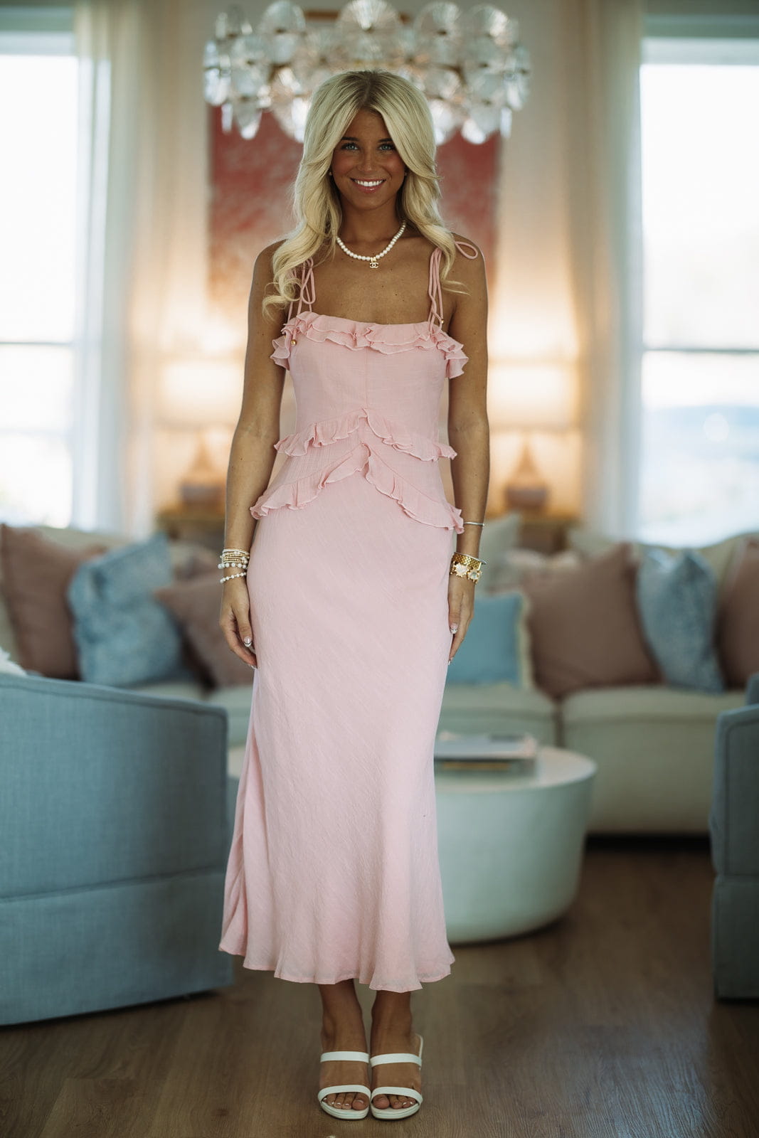 Hazel & Olive 64688J My Own Way Maxi Dress - Pink