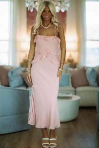 Hazel & Olive 64688J My Own Way Maxi Dress - Pink