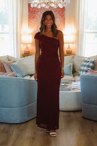 Meet Glamour Maxi Dress - Wine-HAZEL & OLIVE 64793D-XSmall-