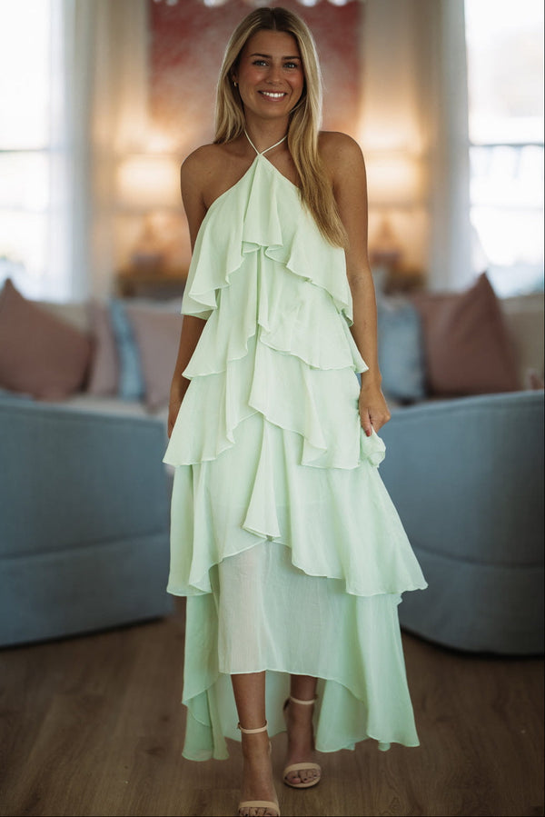 Hazel & Olive 64817D Quiet Storm Maxi Dress - Sage