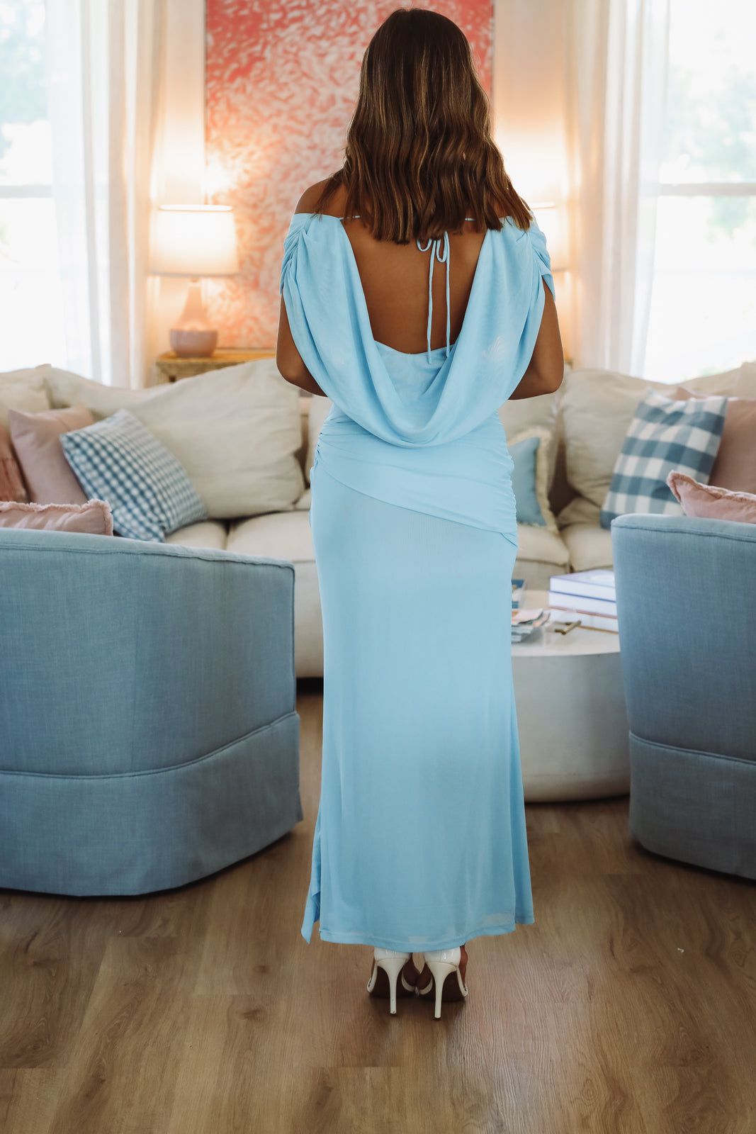 Lavish Maxi Dress - Light Blue, Small | Hazel and Olive