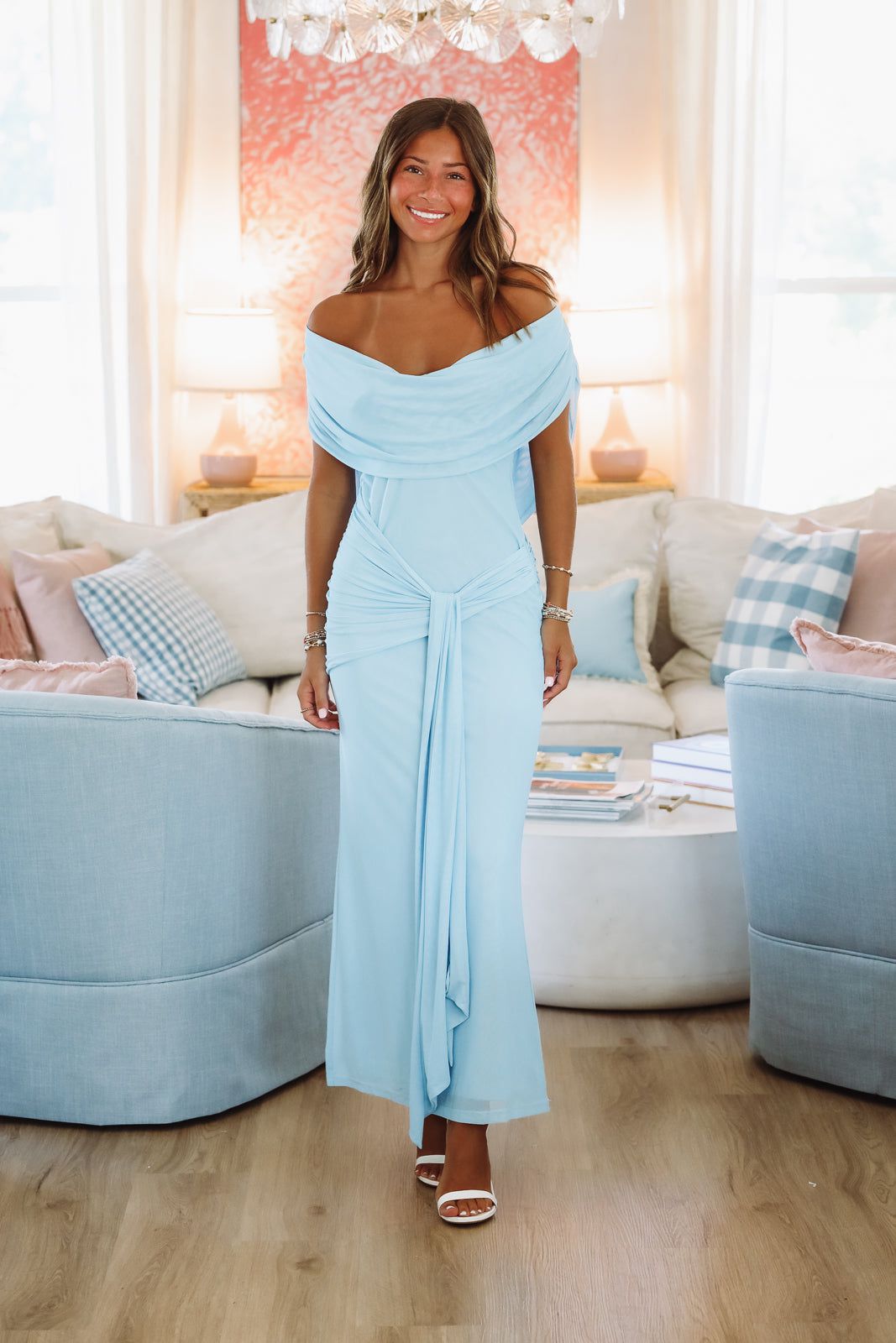 Lavish Maxi Dress - Light Blue, Small | Hazel and Olive