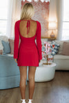 Hazel & Olive 8548D Ring My Bell Mini Dress - Red
