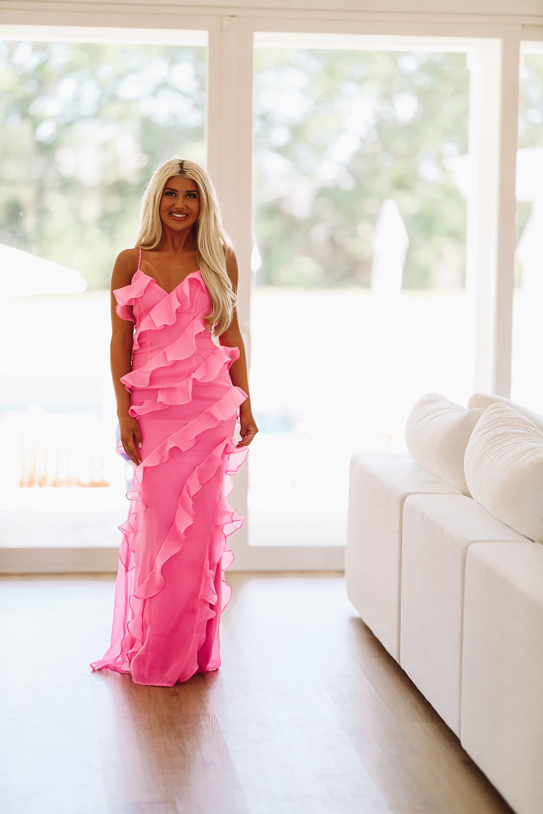 fuchsia floor length dress Jovani 44440 Size 14 Fuchsia Beaded Sequin Prom Dress Backless Formal