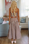 Hazel & Olive A223/2 Trophy Time Maxi Skirt - Brown and White