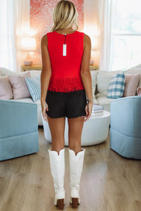 Always Me Crop Top - Red-HAZEL & OLIVE A3686-Small-