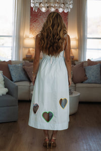 Hazel & Olive A4077 Cupid's Cutout Midi Dress - Baby Blue