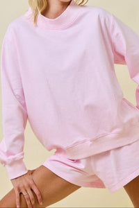 Hazel & Olive A4095 Everyday MVP Oversized Sweatshirt - Pink