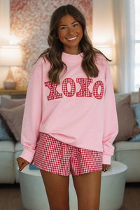 Hazel & Olive A4160 Cute Kisses Sweatshirt - Pink