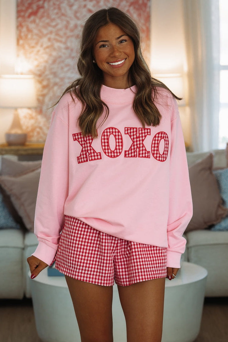 Hazel & Olive A4160 Cute Kisses Sweatshirt - Pink