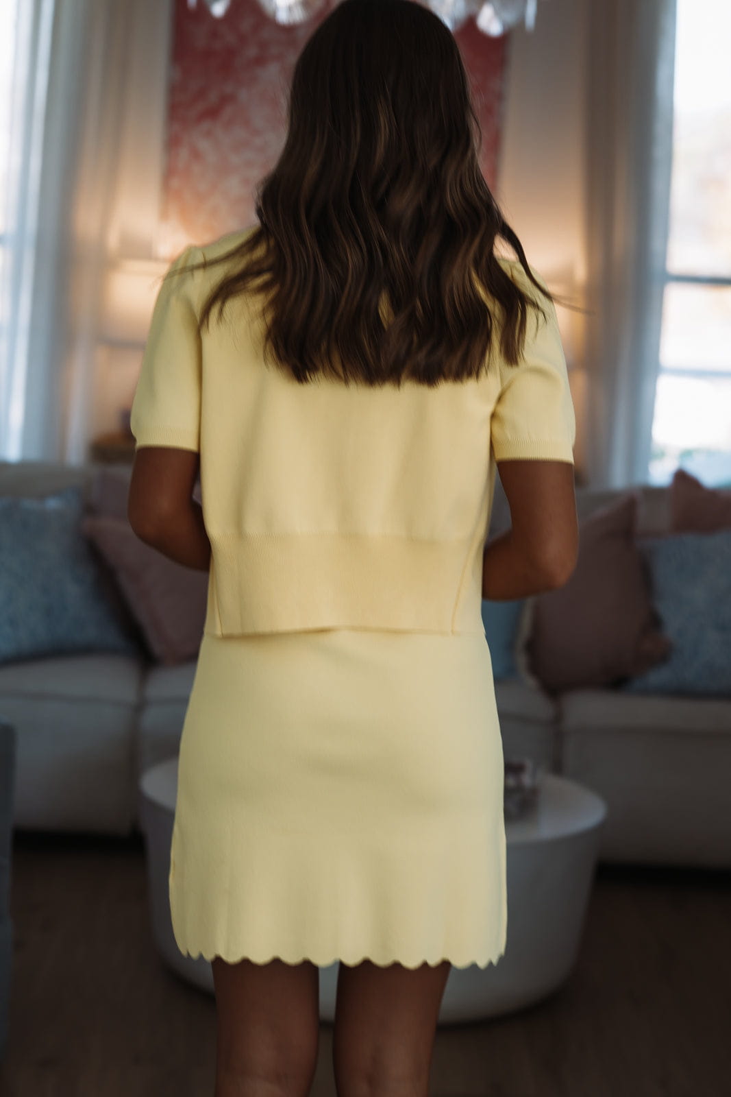 Hazel & Olive A4181/LEMON Fallin' For You Top - Yellow