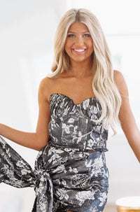 Absolutely Stunning Crop Top - Silver-HAZEL & OLIVE-Small-