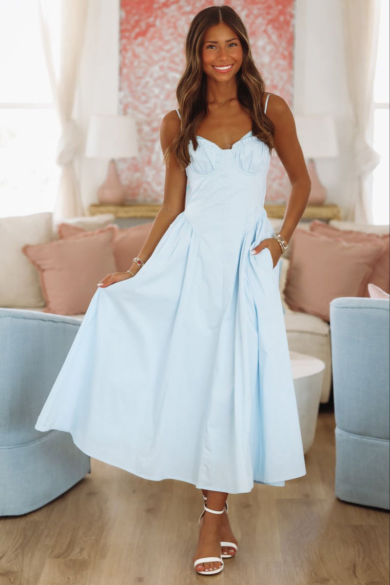 Alice Maxi Dress - Blue